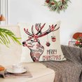 thumbnail image 2 of EDHITNR Clearance Christmas Tree Throw Pillow Covers 18X18 Inch - Festive House Decor For Couch Sofa And Office - Machine Washable Polyester Zip Closure No Inser Black and Friday Deals 90% off, 2 of 4
