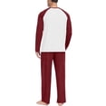 thumbnail image 6 of Everyday Halloween Pajama Set For Men Raglan Long Sleeve Printed Top Drawstring Elastic Waist Casual Long Lounge Pants, 6 of 6