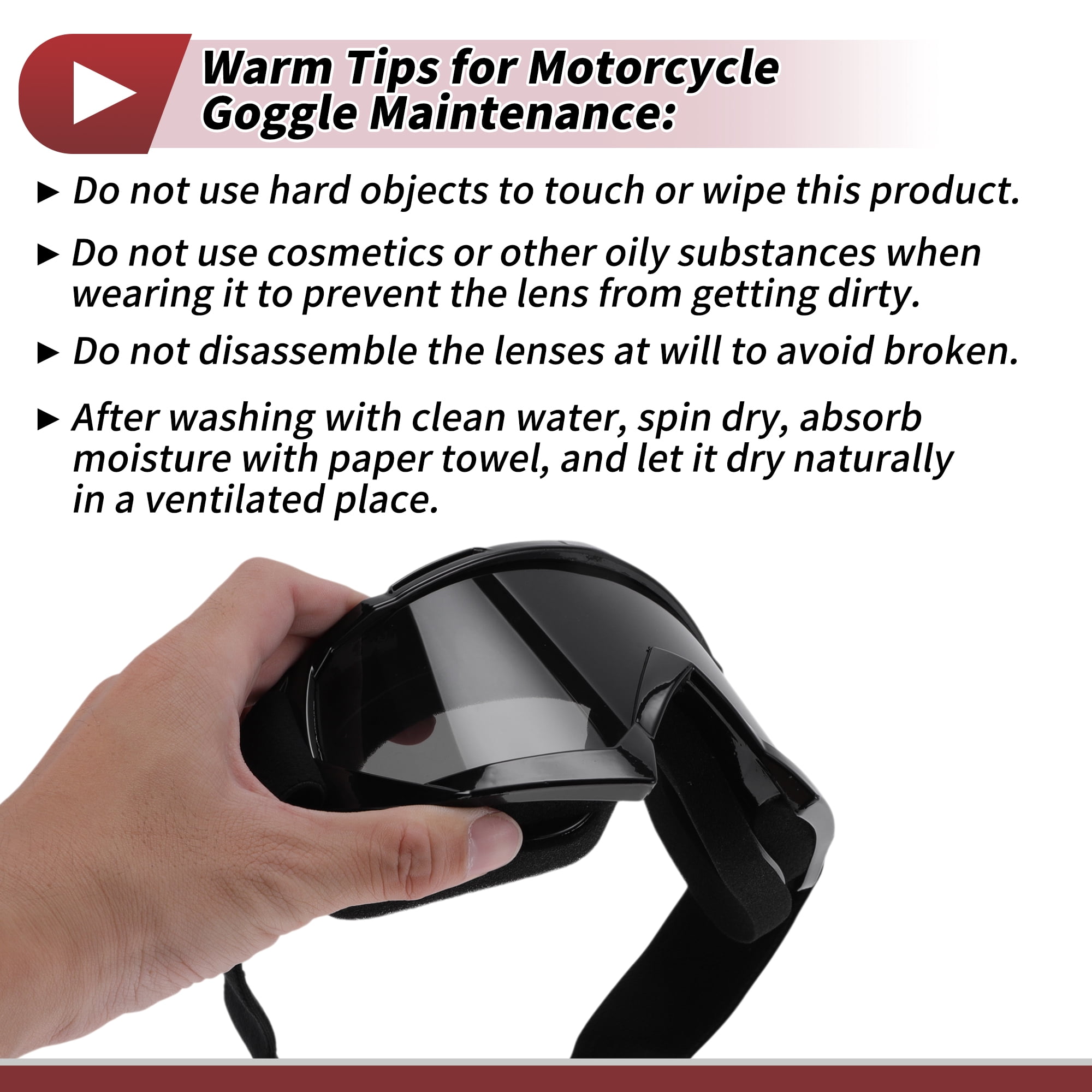 Unique Bargains 1 Set Motorcycle Riding Goggles PC TPU Outdoor Sports Sunglasses for Motocross Dirt Bike ATV Grey Lens Black Frame