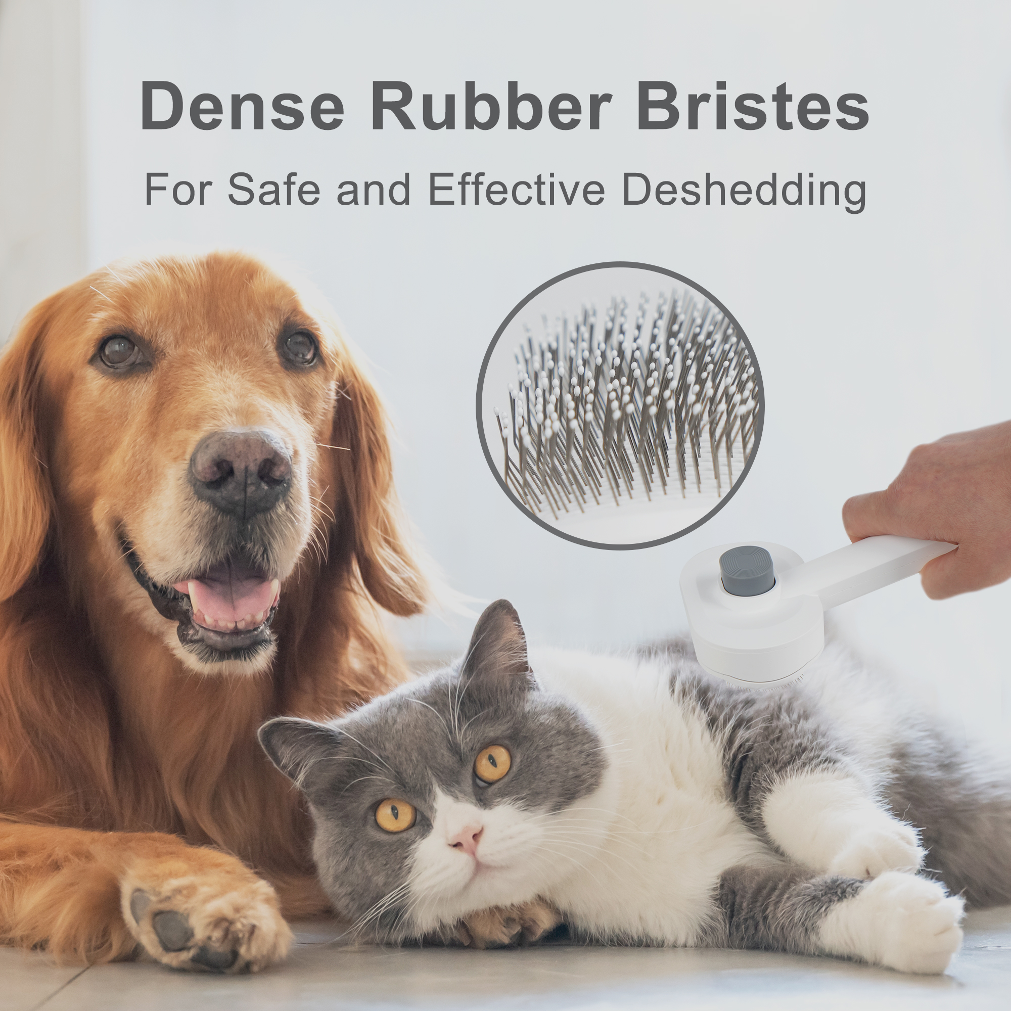Prime Pets Self-Cleaning Slicker Brush for Dogs & Cats photo 5