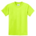 thumbnail image 5 of Port & Co Teen Unisex Regular Plain Short Sleeves T-Shirt Safety Green Medium, 5 of 6