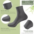thumbnail image 6 of SERISIMPLE Women Thin Ankle Socks Bamboo Crew Lightweight Soft Breathable Socks 5 Pairs (Dark Grey, Small), 6 of 6