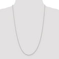 14k White Gold 1.3mm SparkleCut Rope Chain Necklace 24 Inch