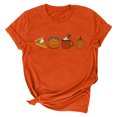 thumbnail image 1 of Tops Para Mujer Salir Tops Moda Casual Verano Cuello Redondo Ocio Manga Corta Impresión de Acción de Gracias Odeerbi  ODB150717, 1 of 6