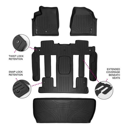 Maxliner 2009 2017 Chevrolet Traverse Buick Enclave Floor Mats New Maxliner 2009 2017 Chevrolet Traverse Buick Enclave Floor Mats New Full Coverage 3 Row Set