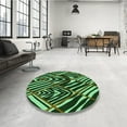 thumbnail image 3 of Ahgly Company Indoor Rectangle Patterned Dark Forest Green Area Rugs, 4' x 6', 3 of 6