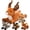 Deer-Brown, variant on MaoGoLan 25.6" Monkey Mommy Stuffed Animal with 3 Baby Monkeys & 1 Banana Plush Toy