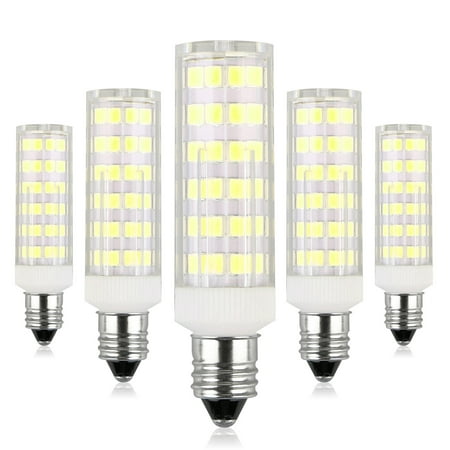EEEKit 5-Pack Mini E11 Candelabra Base LED Bulbs 50-65W Equivalent Decorative Lighting for Ceiling Reading Table Lamp Crystal Lamp Light
