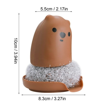 

FanSyZe Clearance Pool Brush Head for Inground Pools Pool Cleaning Supplies Cleaning Brush with Drain Rack Brown