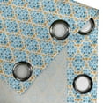 thumbnail image 5 of Ambesonne Yellow and Blue Grommet Curtain, Triangle Motif, 50" x 54", Aqua Teal Marigold, 5 of 6