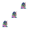 thumbnail image 1 of Transemion 1/2/3/5 Dido DIY Cartoon Animal Crystal Stitch Colorful Cat Needlework 5D Rhinestones Embroidery Painting 30*30cm 3PCS, 1 of 6