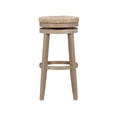 thumbnail image 3 of Linon Maya 31" Wood Swivel Seagrass Seat Barstool in Natural Brown, 3 of 9