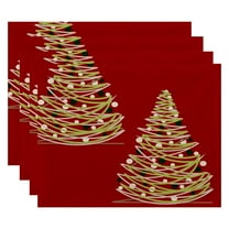 Simply Daisy 18" x 14" O Tannenbaum Geometric Print Placemat
