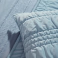 thumbnail image 5 of Mainstays Solid Teal Zig Zag Stripe Reversible Crystal Mink Pillow Shams, King (2 Count), 5 of 6