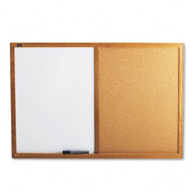 Quartet S553 Combo Bulletin Board DryErase Melamine/Cork 36 x 24 White