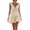 #0103-Beige, variant on Women Summer Short Dress 2026 Casual V Neck Sleeveless Tiered Bow Mini Sun Dresses Beach Vacation Sundress