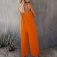 thumbnail image 6 of Iaqnaocc Women Jumpsuits Plus Size Boho Summer Sleeveless Jumpsuits Rompers Loose Fit Spaghetti Strap Jumpsuits Baggy Overalls Orange M, 6 of 6