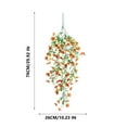 thumbnail image 3 of AuroraX 2.5 Ft Garland for Decoration,Christmas,Faux Thanksgiving Floral Garland,Eucalyptus Artificial Vines,for Porch,Outdoor,orange, 3 of 6