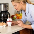 thumbnail image 6 of 1pcs Egg Cooker, Microwave Boiled Eggs Poachers Hardboiled Food Grade Rapid Egg Maker Hard Soft Boilers Cooking Accessories Kitchen Tool for Home Poached Scrambled Breakfast White, 6 of 8