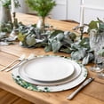 thumbnail image 2 of Sage Green Black Women Round 13 Inch Placemats Set of 8, Spring Eucalyptus Leaves HeatResistant Non Slip Place Mats for Dining Table, Wipeable Braided Kitchen Table Mats for Housewarming, 2 of 9