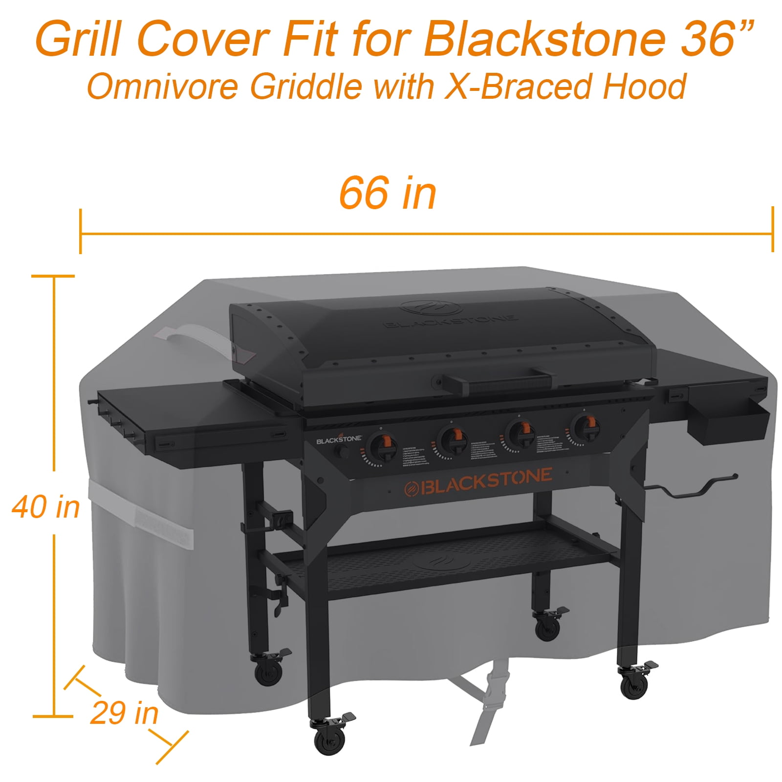 36 Inch Griddle Cover for Blackstone 1554 36” Omnivore Griddle with Hard Cover, Heavy Duty Waterproof 36” Griddle Cover for Blackstone 2177 Griddle
