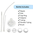 thumbnail image 3 of Hands-Free Baby Bottle - Anti-Colic Nursing System 7 oz Baby Bottle with Fast Flow Nipple/Teat 3m+ Infant with Tube Straw Feeding System for Toddler (1 Bottle - Elephant), 3 of 4
