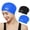 Blue & Black - 2 Pack, variant on AEGEND Long Hair Swim Caps for Women Men Adults, Durable Silicone Swimming Caps, 3D Ergonomic Stretch Fit, Comfortable Waterproof Bathing Caps for Pool Training, 1 Pack