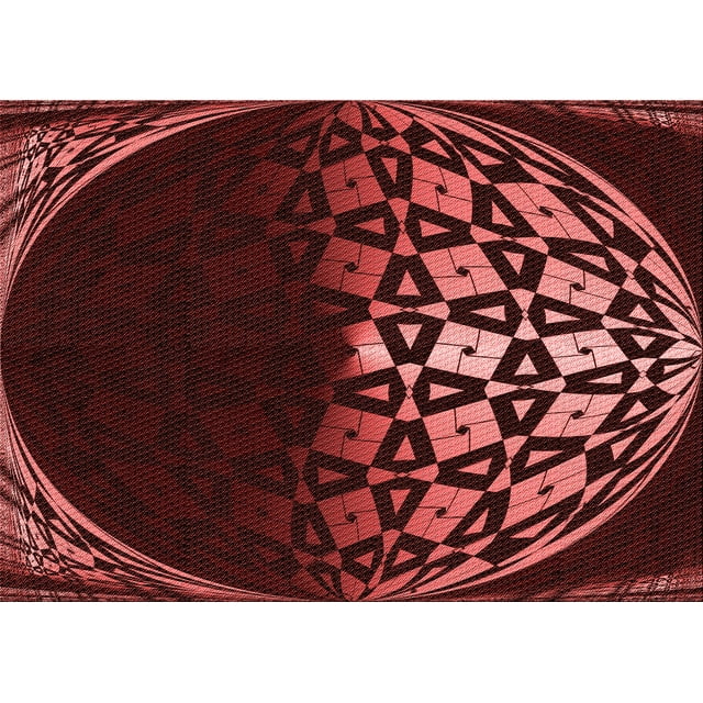 Ahgly Company Tapis Rectangulaire Lavable en Machine Intérieur Transitionnel Rouge Cerise, 4 Pieds x 6 Pieds