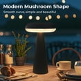 thumbnail image 6 of GRANDPATIO Solar Steel Mushroom-shaped Table Lamp with USB Port and Multi-Mode Lighting, Black, 6 of 7