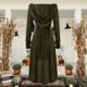 thumbnail image 5 of Vestido Vestido cruzado con tiras para mujer, color sólido, fiesta para adultos, ropa de cosplay (verde militar XL) Kuymtek ejercito verde T XL para Mujer, 5 of 5
