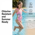 thumbnail image 5 of Girls One Piece Cartoon Swimsuit with Colorful Ruffles Design Cute Character Swimwear for Kids Girls 5-6 Years, 5 of 9