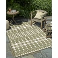 thumbnail image 2 of Unique Loom Outdoor Trellis Collection Area Rug - Traliccio (5' 3" x 8' Rectangle Green/Ivory), 2 of 9
