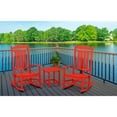 thumbnail image 6 of Hanover Pineapple Cay All-Weather 3-Piece Outdoor Patio Porch Rocker Chat Set, 2 Rockers and Side Table, Eco-Friendly, Recycled Material, - PINE3PC-RED, 6 of 6