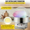 thumbnail image 5 of VEVOR 21" Commercial Cotton Candy Machine Bubble Shield Clear Plastic Cotton Candy Cover for Commercial Floss Maker, Clear, 5 of 9