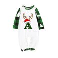 thumbnail image 2 of Odeerbi Christmas Pajamas for Family Holiday Long Sleeve Initial Name Family Christmas Pajamas Matching Sets Infant Printed Home Wear Two-Piece Sleepwear Xmas Family Matching PJs Set Green, 2 of 3