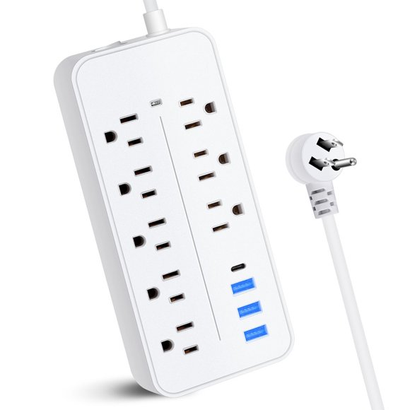 Power Strip Surge Protector with 8 Outlets 4 USB Ports and 4 Feet Power Cord