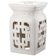 Safavieh Beijing Filigree Indoor/Outdoor Garden Patio Stool, Cream