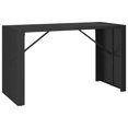 thumbnail image 3 of vidaXL 9 Piece Garden Bar Set Black Poly Rattan& Solid Wood Acacia, 3 of 4