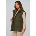 thumbnail image 6 of PRETTYGARDEN Women's Puffer Jacket Vests Fall Casual Sleeveless Stand Collar Zip Up Coats Warm Winter Outerwear, 6 of 9