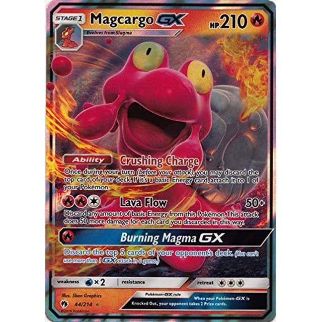 Tarjeta coleccionable Magcargo GX Ultra Rare 44/214