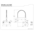 thumbnail image 2 of Kingston Brass GS1241ZX Millennium Double-Handle 2-Hole Wall-Mount Pre-Rinse Bridge Kitchen Faucet in Polished Chrome, 2 of 5