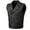 BLACK, variant on Men's Classic Cowhide Leather Motorcycle Biker Vest Stylish Vintage Club Riding Cruiser Touring Fashion Vest for Men XXL