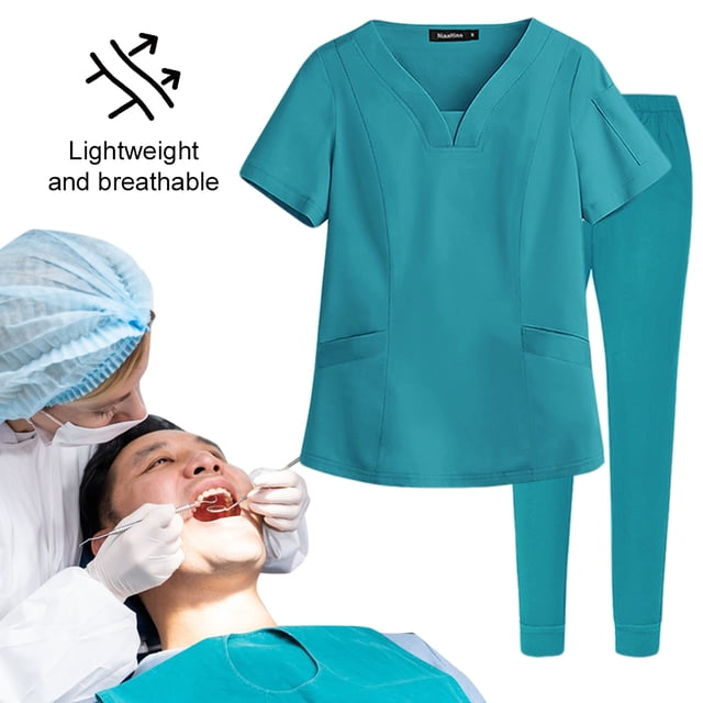 Scrubs Medical Top Y Pantalones Uniforme Médico para Mujeres Hombres