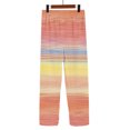 thumbnail image 5 of SAHFX Women's Cropped Summer Pants Gradient Pants With Pockets Summer Capris Pants Tapered Pant Pull-On Pants Ankle Pants Loose Fit Trousers High Waisted Pant Breathable Linen Pant Long Pant, 5 of 7
