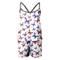 thumbnail image 3 of Midwennn Women Funny Printed Camisole and Shorts Home Sleeveless Top Pajamas Casual Sleepwear Pajama Set for Women Robe Satin Pajamas for Women Short Sleeve Juniors Pajama Set Women Pajama Short, 3 of 3