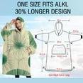 thumbnail image 4 of Oversized Wearable Blanket Hoodie,Green Tie Dye Sherpa Blanket Hoodie with Super Pockets,Super Warm Fuzzy Pullover for Women & Men, 4 of 6