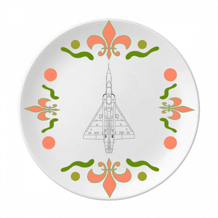 

Aircraft Weapons Equipment Flower Ceramics Plate Tableware Dinner Dish