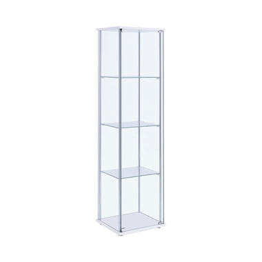 Bowery Hill 4 Shelf Glass Display Case, Enclosed Bookcase With Glass Doors Philippines