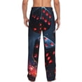 thumbnail image 7 of Salouo Cosmic Red Sparkle Dice Print Pajama Pants for Men, Lounge Pants Elastic Waistband Casual Men's sleepwear Loungewear Sleep Pajama Pant -Medium, 7 of 7