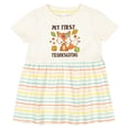 thumbnail image 3 of Inktastic My First Thanksgiving with Fall Fox and Leaves Girls Baby Dress, 3 of 5